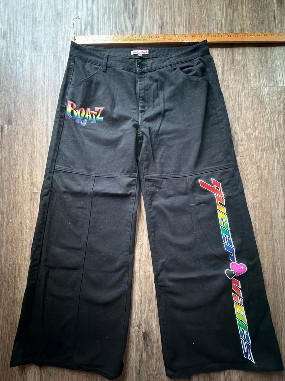 Dolls Kill x Bratz Proud Vibes Twill Pants Size XXL Black